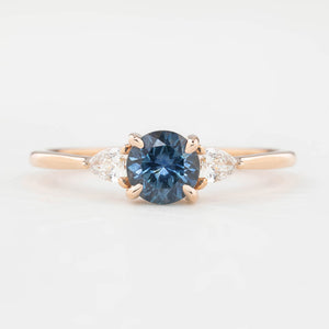 Olivia Ring, 0.89ct Montana Sapphire