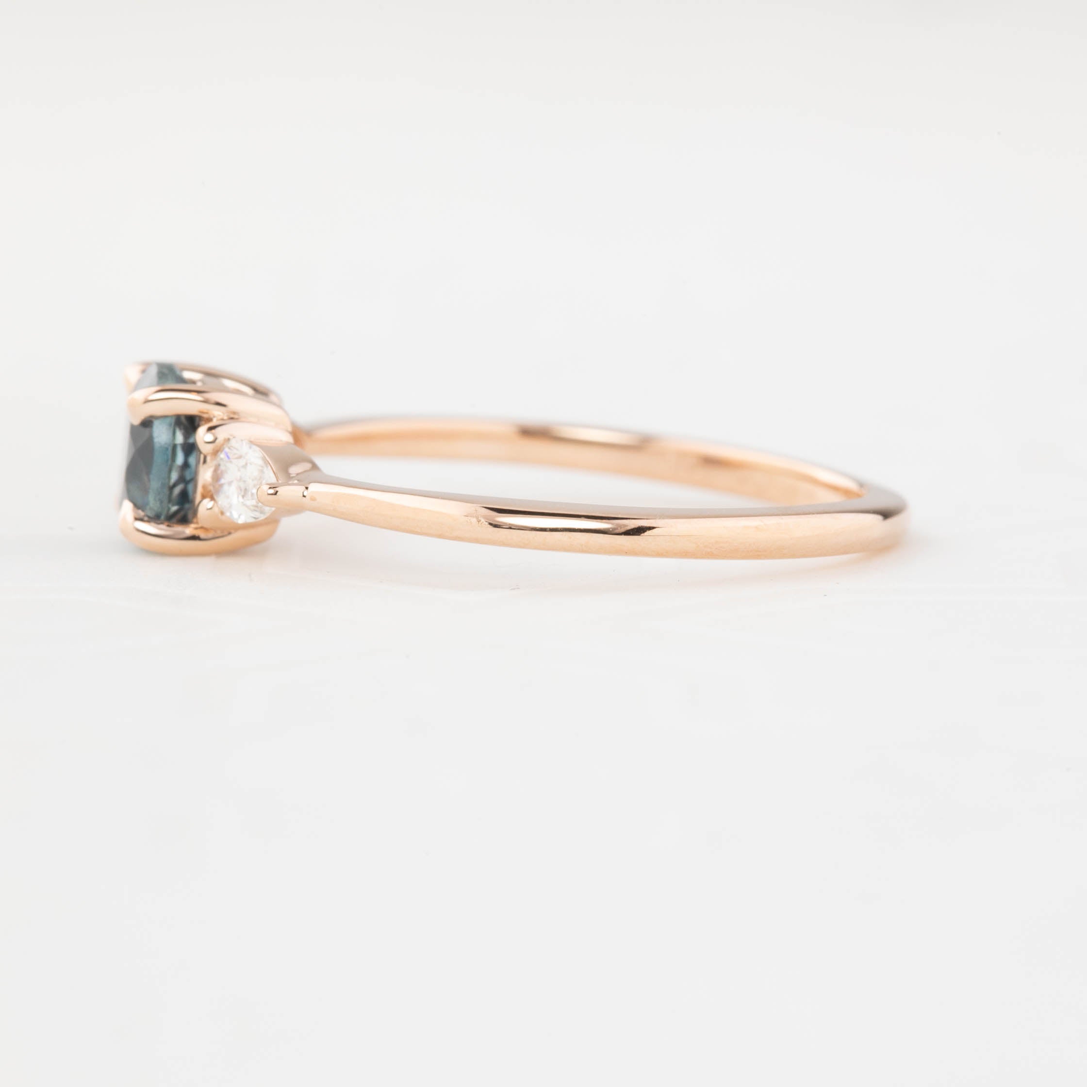 Olivia Ring, 0.89ct Montana Sapphire