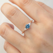 Olivia Ring, 0.89ct Montana Sapphire