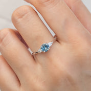 Olivia Ring, 5.5mm Montana Sapphire