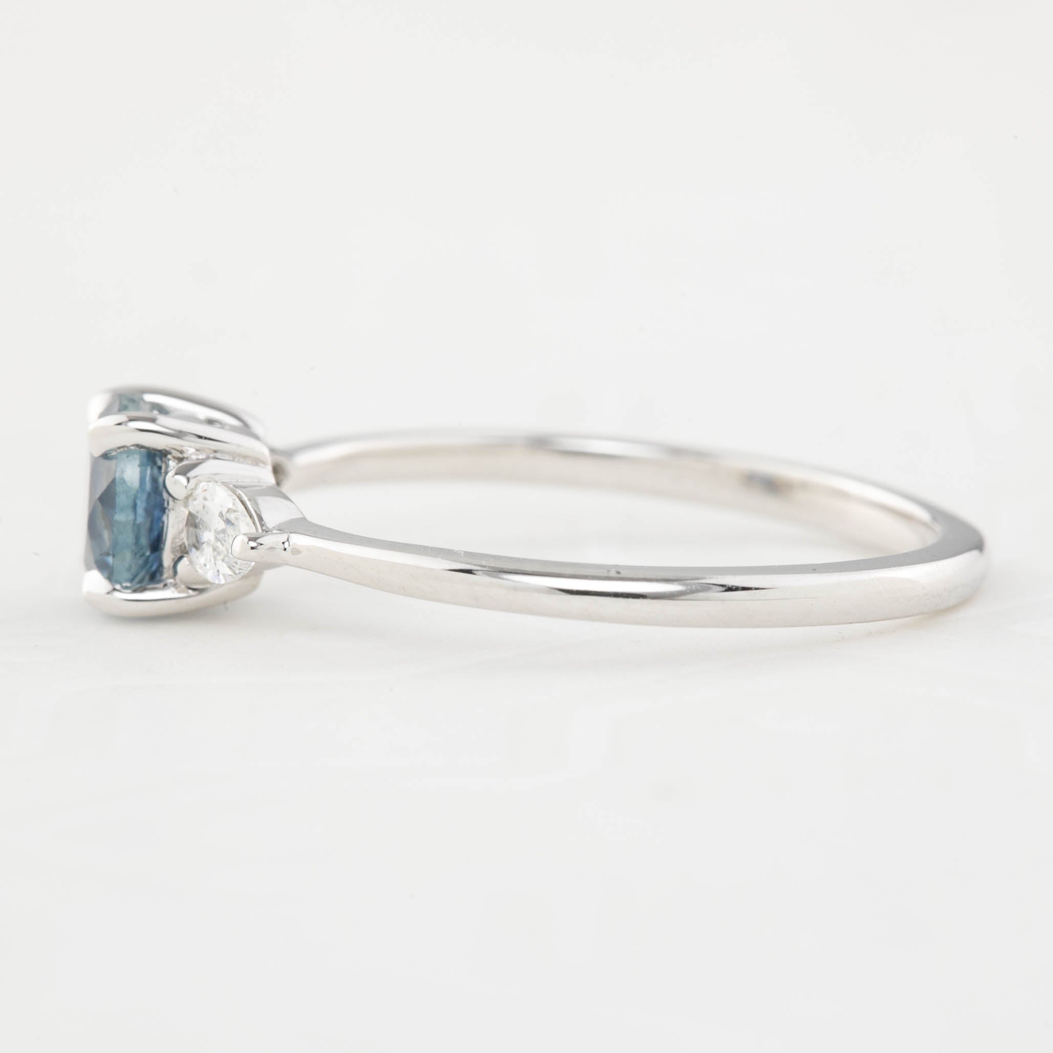 Olivia Ring, 5.5mm Montana Sapphire