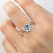 Olivia Ring, 5.5mm Montana Sapphire