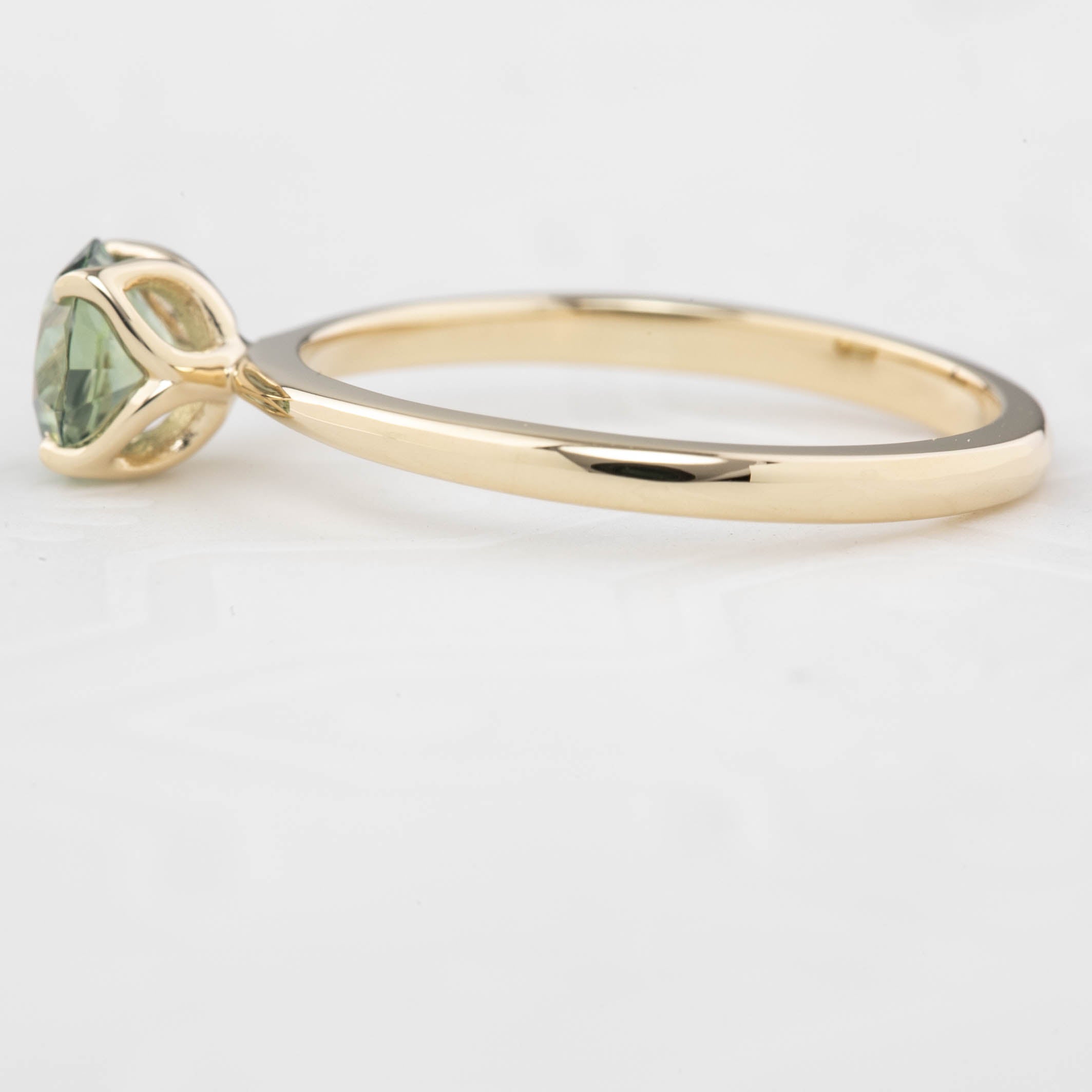 Sara Ring - 0.93ct Light Green Montana Sapphire (One of a kind)