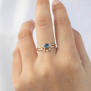Lena Ring - 5mm 0.65ct Blue Montana Sapphire