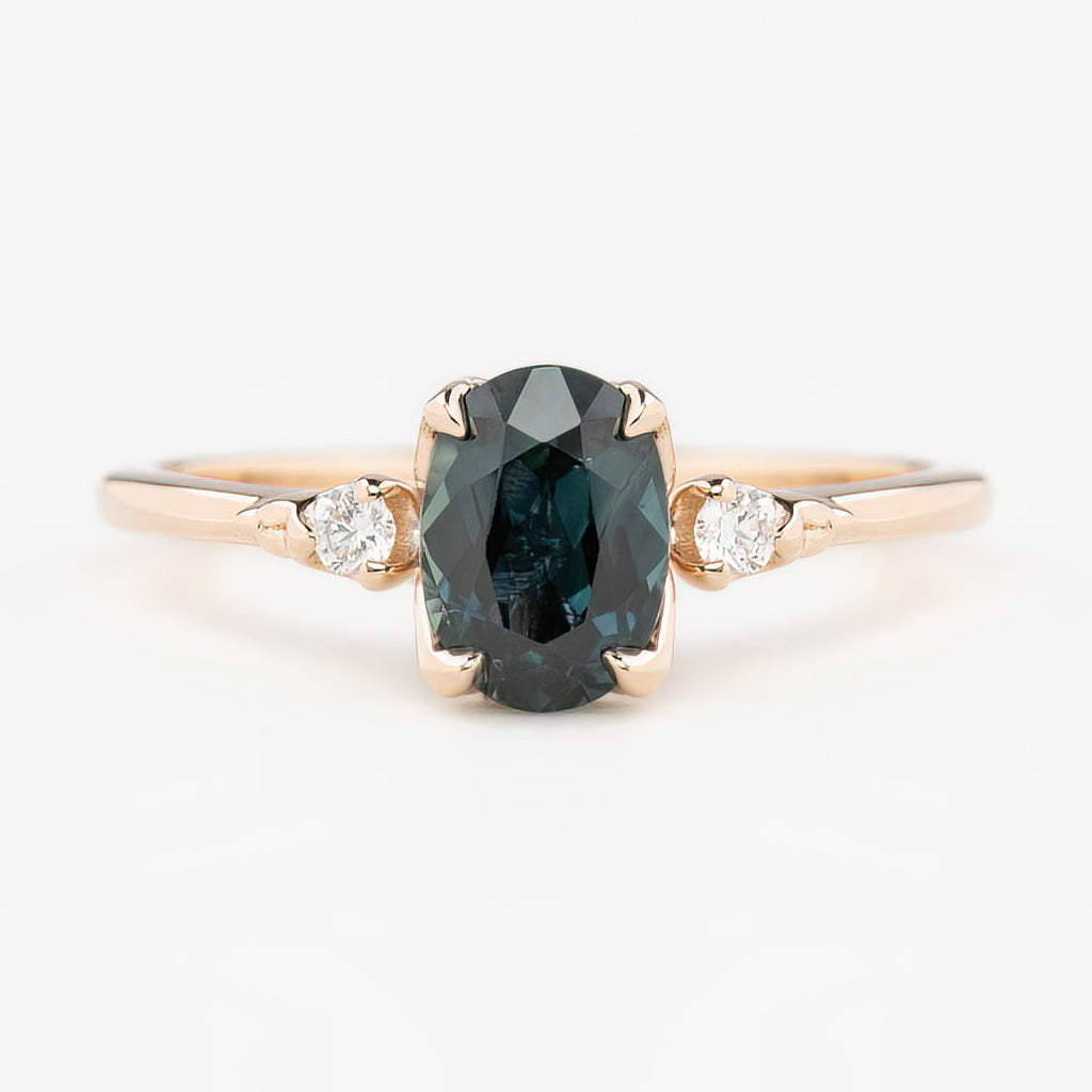 Estel Ring, 1.32ct Queensland Sapphire, oval shape gemstone