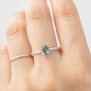 Audrey Ring, 1.01ct Unheated Sapphire, oval shape gemstone