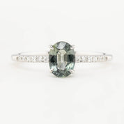 Audrey Ring, 1.01ct Unheated Sapphire, oval shape gemstone