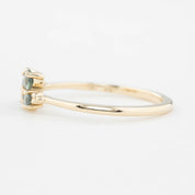 Stardust Cluster Sapphire Ring, Petite