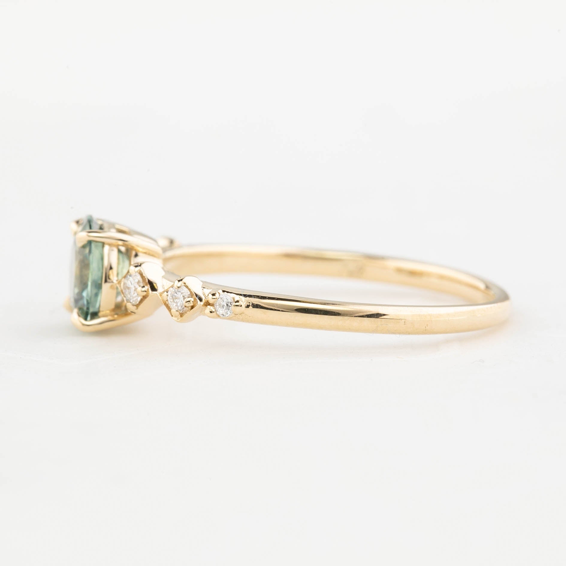 Celeste Ring, 0.95ct Montana Sapphire