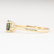 【即日配送】エミリーリング ・1.12ct・加熱モンタナ産グリーンサファイア・K14YG