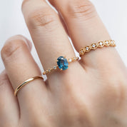 Celeste Ring, 1.00ct Montana Sapphire One of a kind