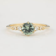 Estel Fleur Six Prongs Ring - 0.71ct Sage Green Montana Sapphire (One of a kind)