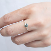 Estel Fleur Six Prongs Ring - 0.71ct Sage Green Montana Sapphire (One of a kind)