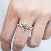 Estel Fleur Six Prongs Ring - 0.71ct Sage Green Montana Sapphire (One of a kind)