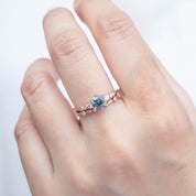 エステルフラーリング　ブルーモンタナサファイア　0.70ct　14Kローズゴールド