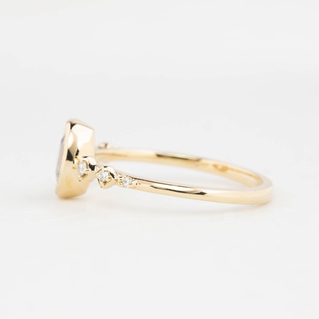 Celeste Ring, Madagascar Sapphire of your choice, oval shape gemstone