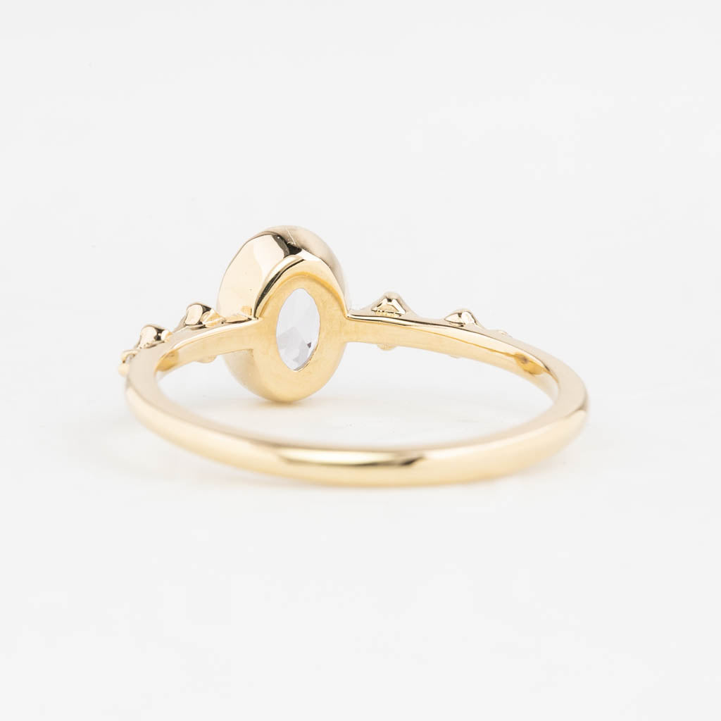 Celeste Ring, Madagascar Sapphire of your choice, oval shape gemstone