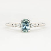 Estel Fleur Ring, 0.70ct Montana Sapphire, oval shape gemstone