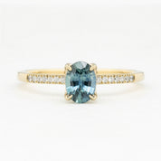 Maria Ring, 0.82ct Montana Sapphire, oval shape gemstone