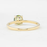 Maria Ring 0.91ct Yellow Green Montana Sapphire Ring, 14k Yellow Gold (One of a kind)