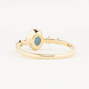 Celeste Ring, 0.89ct & 0.76ct Queensland Sapphire, oval shape gemstone