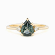 Emilie Ring, 0.97ct Green Montana Sapphire