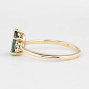 Emilie Ring, 0.97ct Green Montana Sapphire