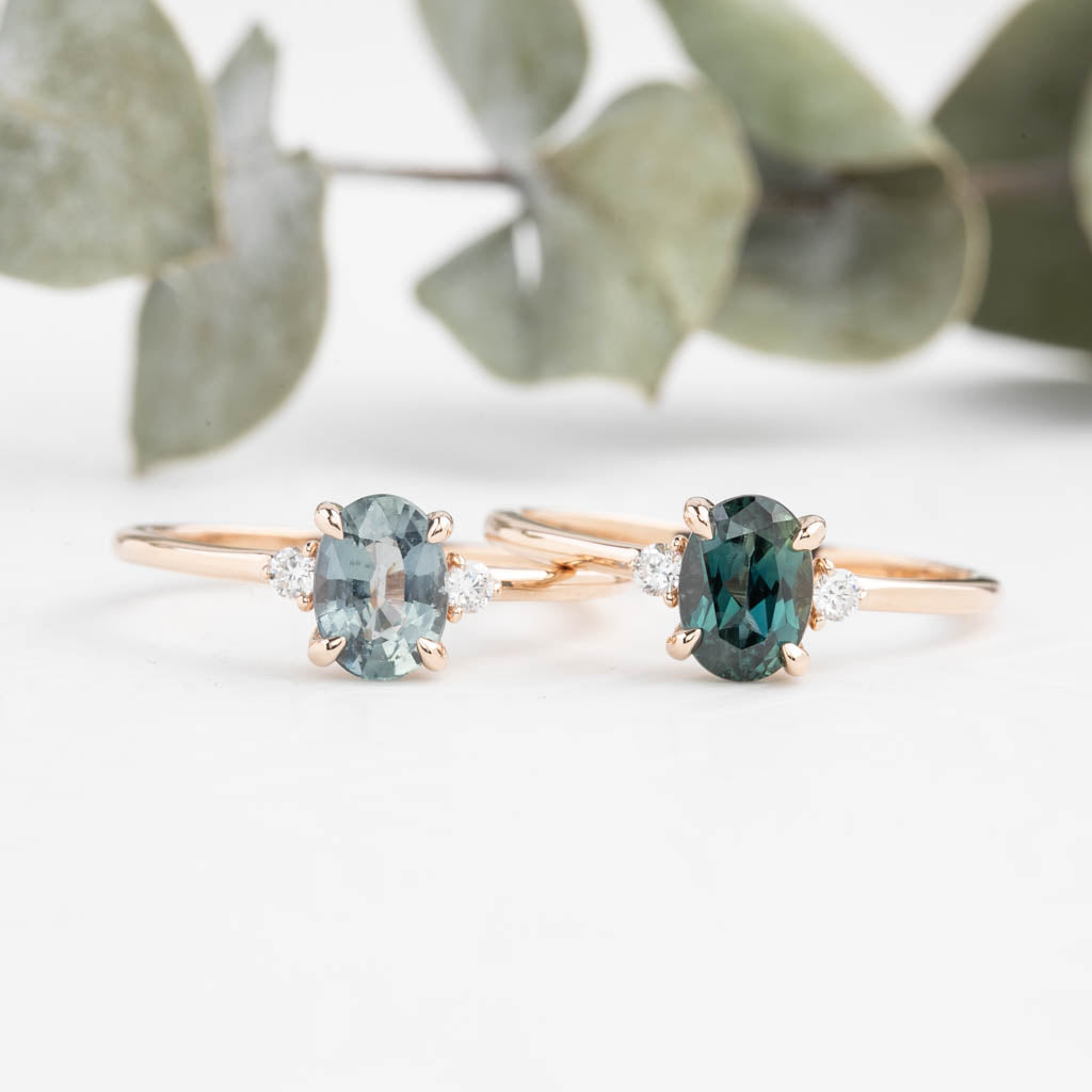 Emilie Ring, 1.23ct Queensland Sapphire, oval shape gemstone