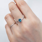 Emilie Ring, 1.17ct Montana Sapphire, oval shape gemstone