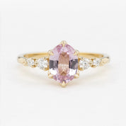 Estel Fleur Ring, 1.19ct Unheated Madagascar Sapphire, oval shape gemstone