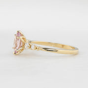 Estel Fleur Ring, 1.19ct Unheated Madagascar Sapphire, oval shape gemstone