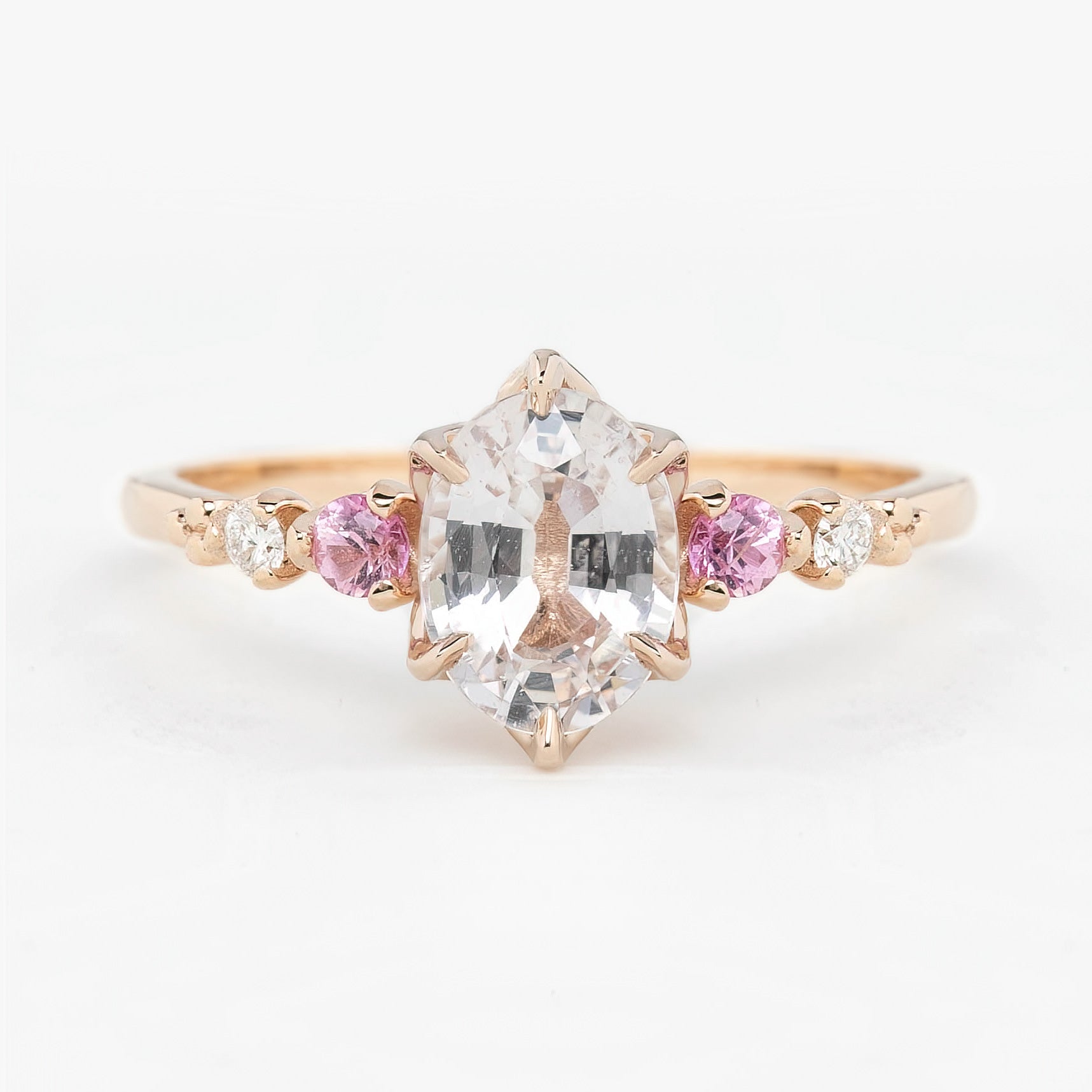 Estel Fleur Ring, 1.31ct Unheated Madagascar Sapphire One of a kind, oval shape gemstone
