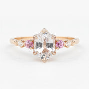 Estel Fleur Ring, 1.31ct Unheated Madagascar Sapphire One of a kind, oval shape gemstone