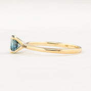 Jane Ring 0.86ct Round Montana Sapphire Ring 14K Yellow Gold (One of a kind)