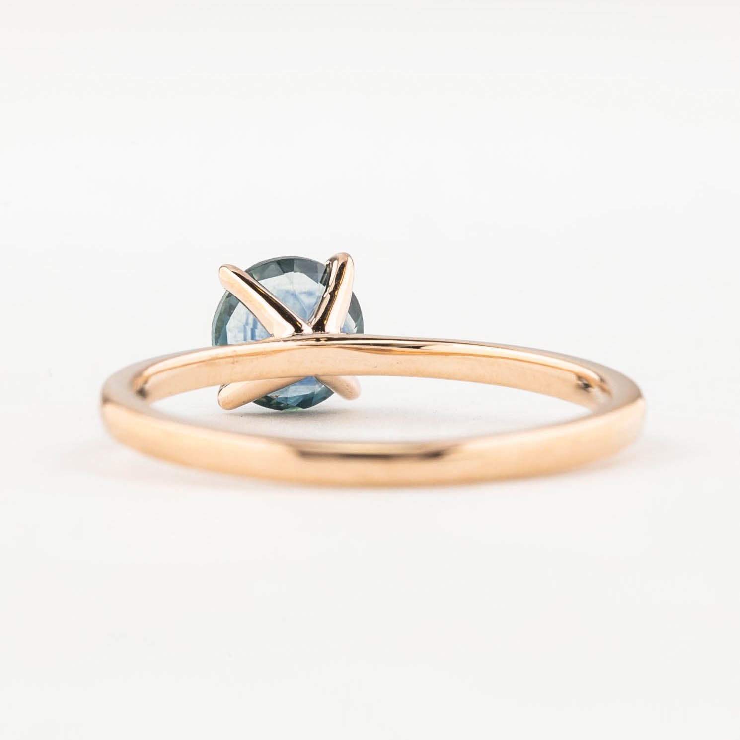 Jane Ring 1.08ct Montana Sapphire Ring 14K Rose Gold, One of a kind