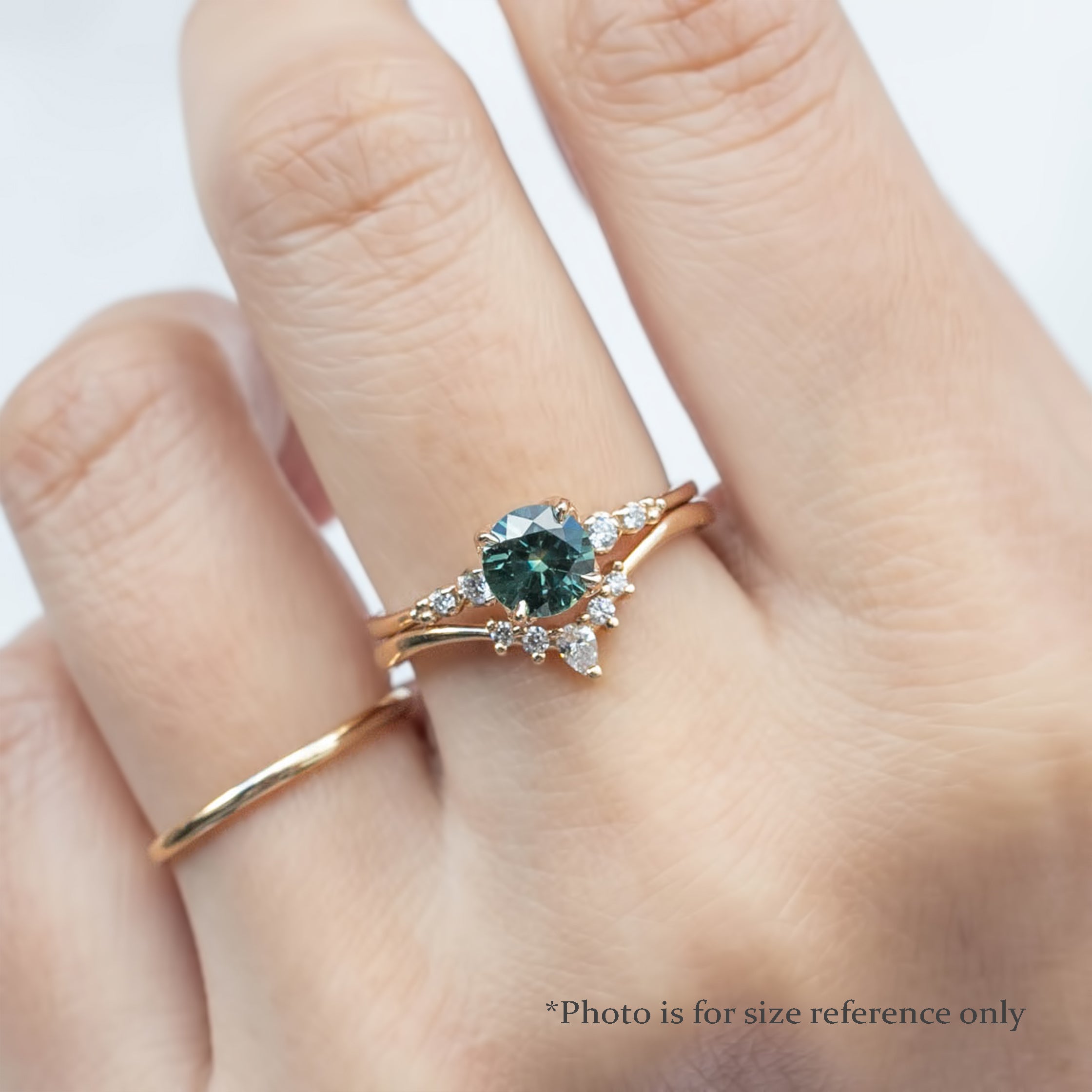 Estel Fleur 4 Prong Ring, 0.93ct Yellow Green Montana Sapphire, 14K Yellow Gold (One of a kind)