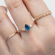 【即日配送】エステルリング ・0.81ct・加熱モンタナ産ブルーサファイア・K14YG