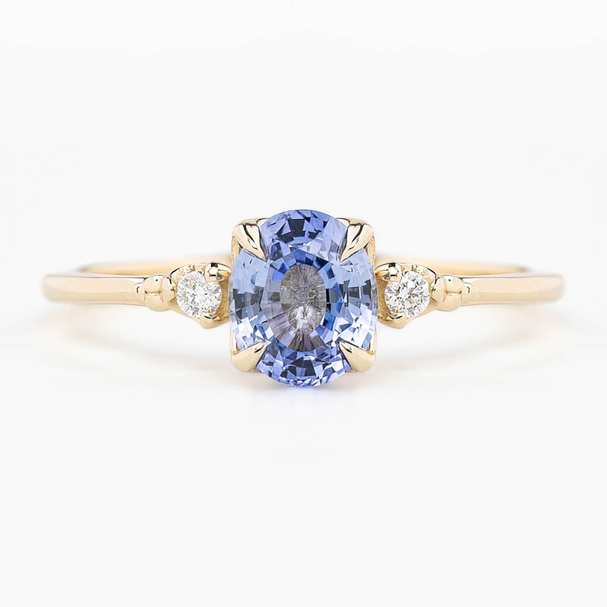 【即日配送】エステルリング ・1.18ct・加熱セイロン産ブルーサファイア・K14YG