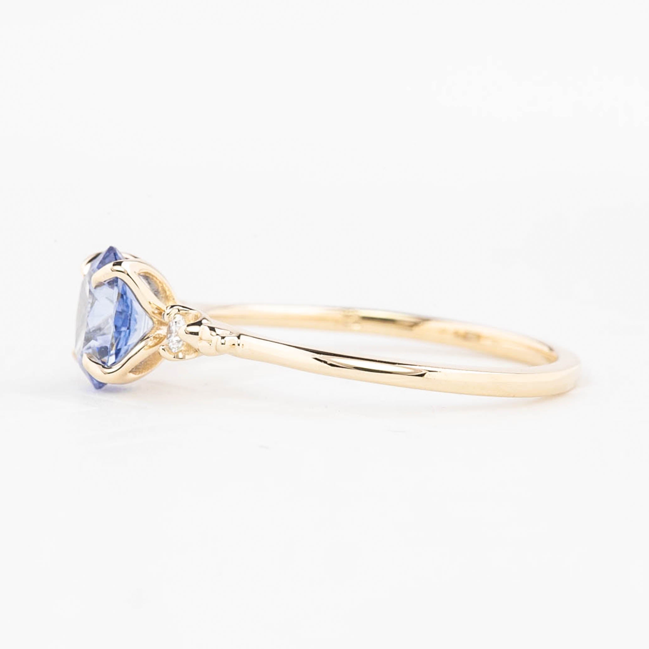 【即日配送】エステルリング ・1.18ct・加熱セイロン産ブルーサファイア・K14YG