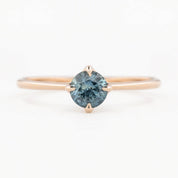 Alice Ring 0.56ct Blue Green Montana Sapphire, 14K Rose Gold (One of a kind)