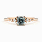 Estel Fleur Ring, 0.77ct Blue Montana Sapphire