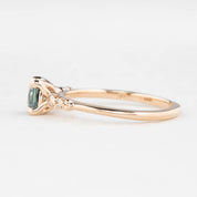 Estel Fleur Ring, 0.77ct Blue Montana Sapphire