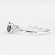 Estel Fleur Ring, 0.72ct Dark Blue Montana Sapphire