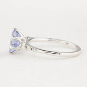 【即日配送】エステルフルールリング ・1.4ct・非加熱ブルーサファイア・K14WG