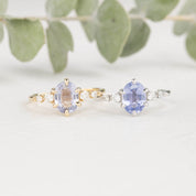 【即日配送】エステルフルールリング ・1.4ct・非加熱ブルーサファイア・K14WG