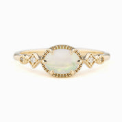 Stella Ring 0.30ct Rainbow Opal, 14K Yellow Gold (One of a kind)