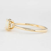 Emilie Ring 0.30ct Rainbow Opal, 14K Yellow Gold (One of a kind)