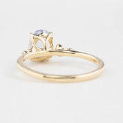 Estel Ring 1.31ct Light Blue Unheated Oval Sapphire, 14K Yellow Gold (One of a kind)