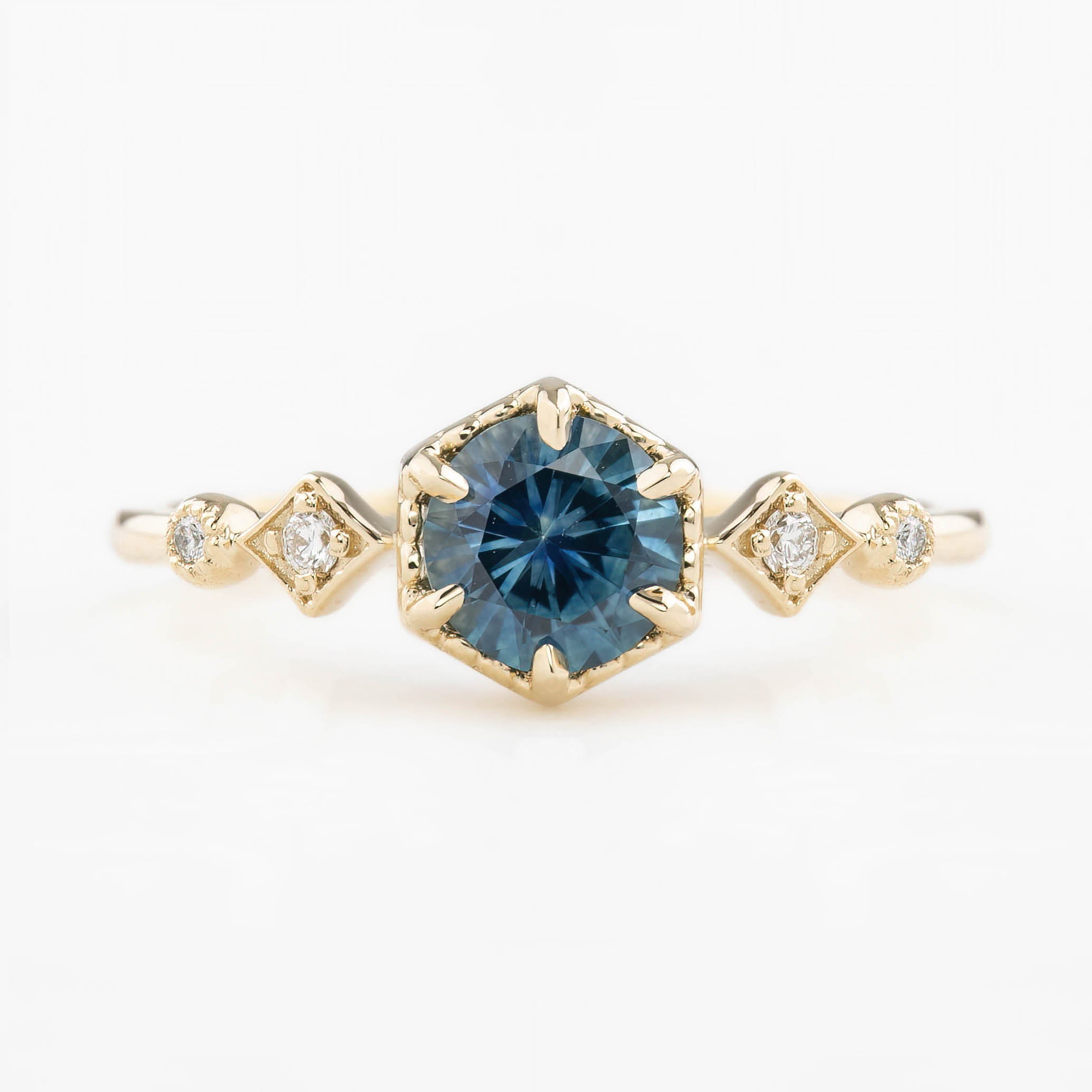 Stella Ring Montana Sapphire, 14K Yellow Gold