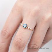 Stella Ring Montana Sapphire, 14K Yellow Gold